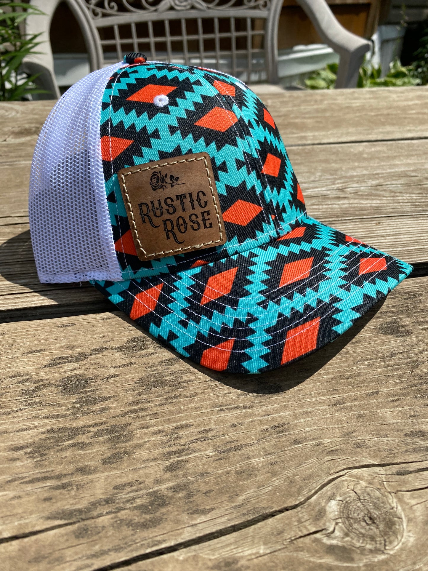 Orange & Turquoise Hat
